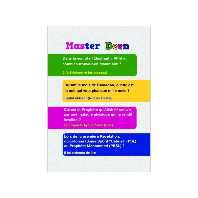 Master Deen Junior 1 - Jeu de Cartes à Partir de 7 Ans Master Deen Junior 1 - Jeu de Cartes à Partir de 7 Ans