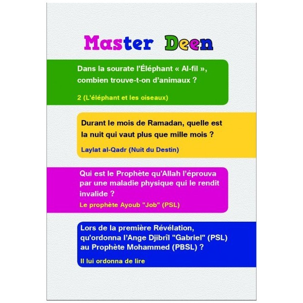 Master Deen Junior 1 - Jeu de Cartes à Partir de 7 Ans