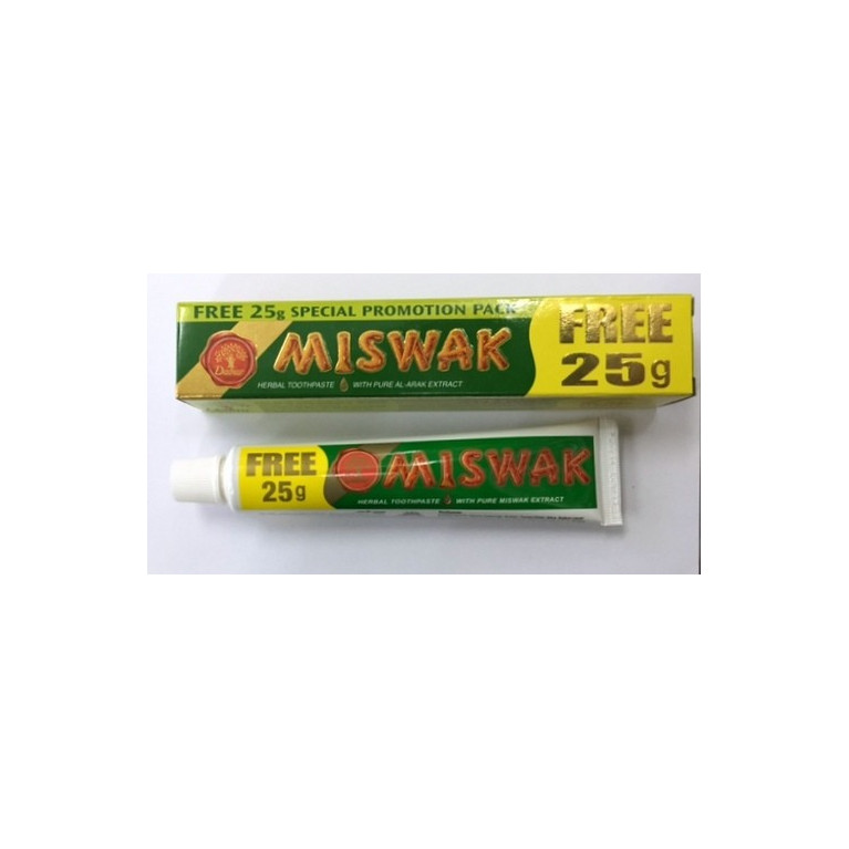 Dentifrice Herbal Miswak - 50gr + 25gr Gratuit - Laboratoire Dabur