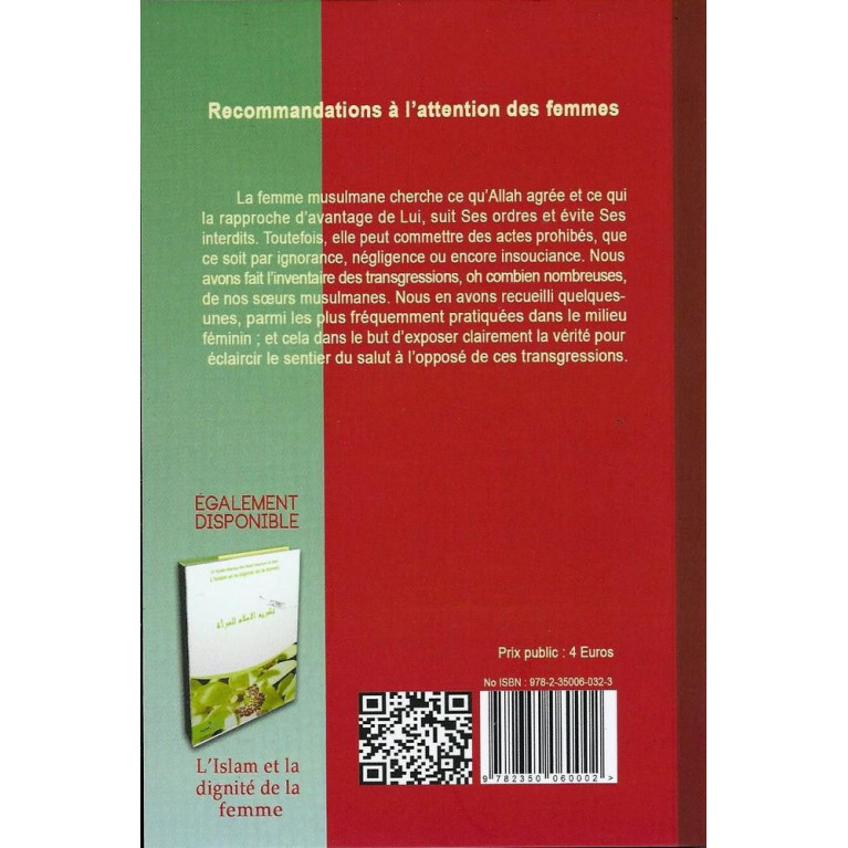 Recommandation à l'Attention des Femmes - Edition Assia