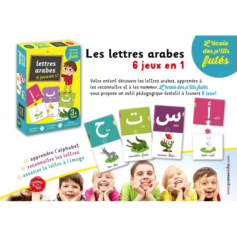 Lettres Arabes, 6 jeux en 1 . A partir de 3 ans