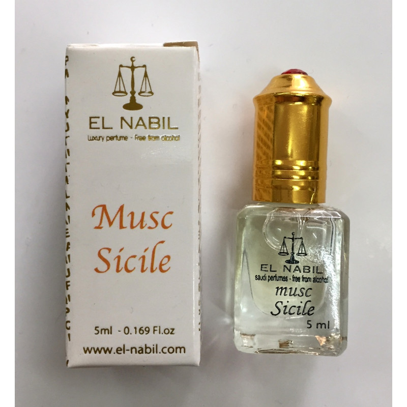 El Nabil - Musc Sicile 5 ml - Saudi Perfumes - Sans Alcool