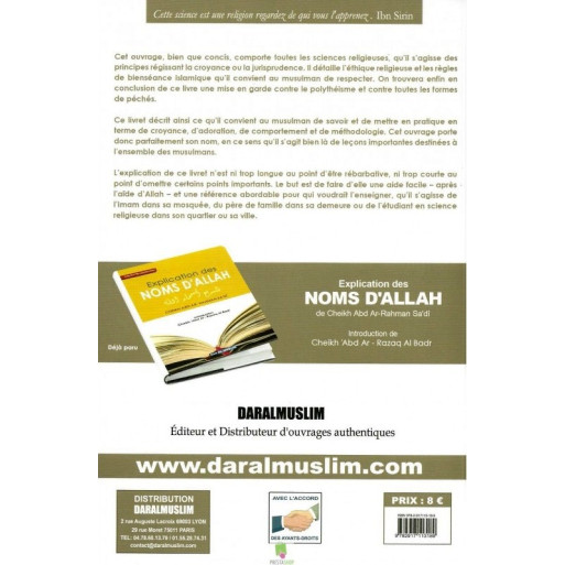 Commentaire du Livre Les Leçons Importantes à l'Ensemble de La Communauté - Edition Dar  Al  Muslim