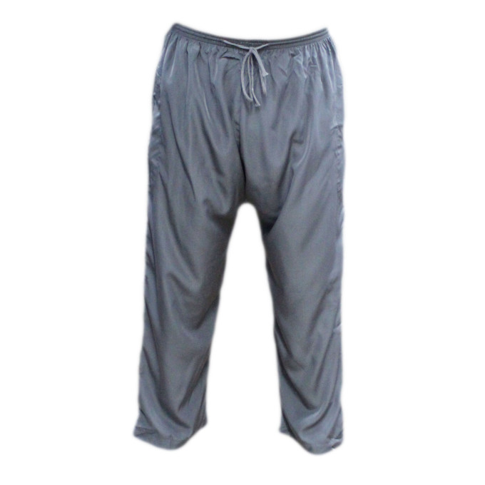 Qamis gris coupe droite avec pantalon Afaq : bouton col et manches