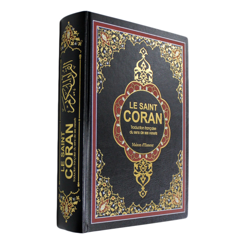 Le Noble Coran (Grand format 30 x 22 cm) et la traduction en langue  française de ses sens - bilingue arabe-français - Couverture rigide  similicuir de