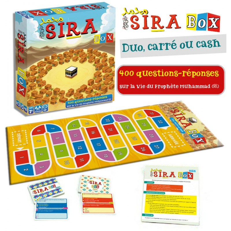 Sira Box - Jeu de Société - 400 Questions et Réponses sur la Vie du Prophète Muhammad Saw Sira Box - Jeu de Société - 400 Questions et Réponses sur la Vie du Prophète Muhammad Saw