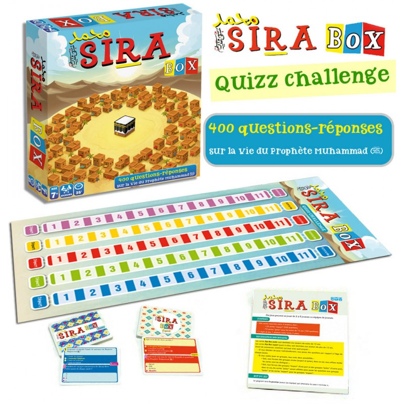 Sira Box - Jeu de Société - 400 Questions et Réponses sur la Vie du Prophète Muhammad Saw Sira Box - Jeu de Société - 400 Questions et Réponses sur la Vie du Prophète Muhammad Saw